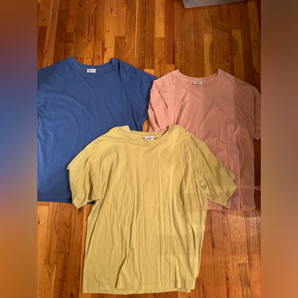 Elwood T-Shirt Bundle in Yellow, Blue, and Pink XXL
